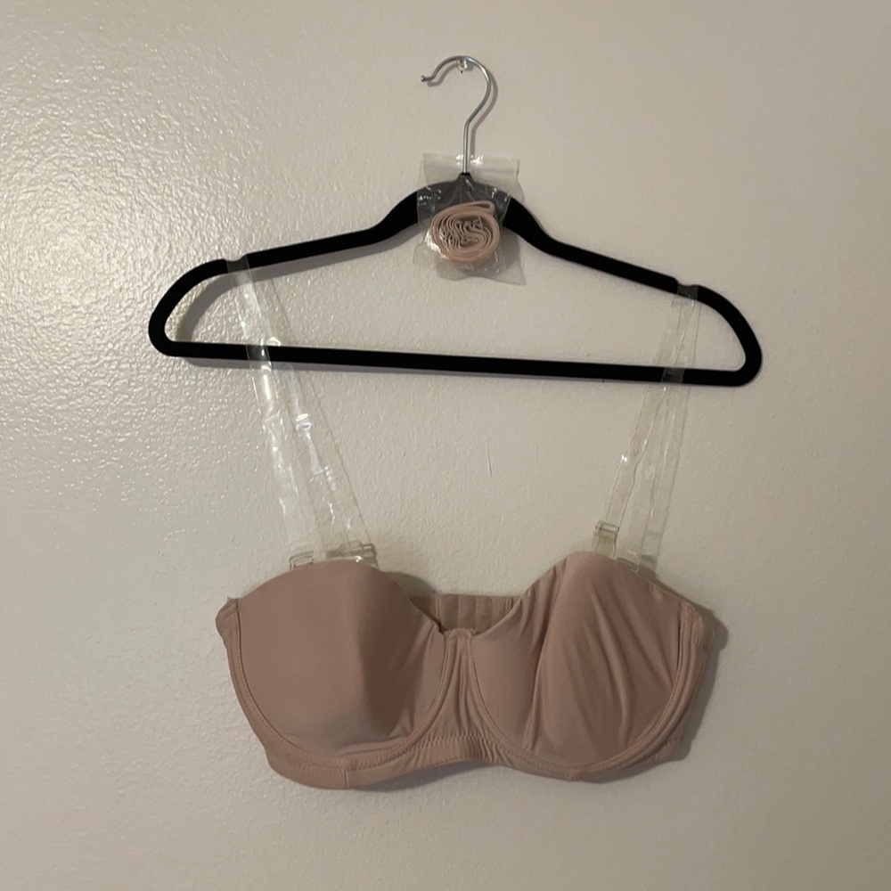 nude strapless bra